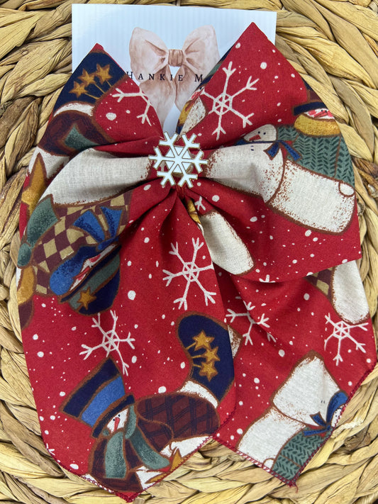 Winter Snowmen - Red